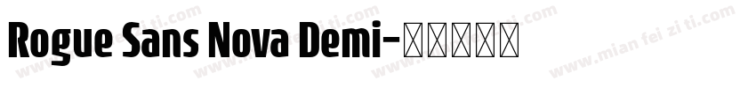 Rogue Sans Nova Demi字体转换